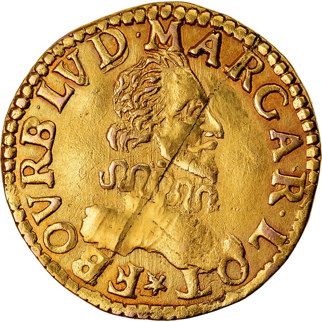 Monnaie, FRENCH STATES, CHATEAU-RENAUD, Florin D'or, Repaired, TB+, Or, KM:19