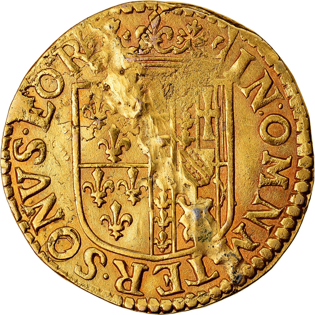 Monnaie, FRENCH STATES, CHATEAU-RENAUD, Florin D'or, Repaired, TB+, Or, KM:19