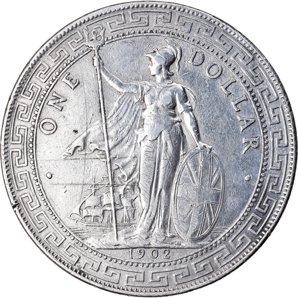 Coin, Great Britain, (no  Ruler Name), Dollar, 1902, AU(55-58), Silver, KM:T5