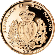 Coin, San Marino, 2 Scudi, 2009, Rome, MS(63), Gold, KM:450