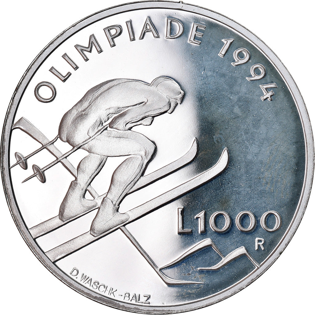 Monnaie, San Marino, 1000 Lire, 1994, Rome, FDC, Argent, KM:316