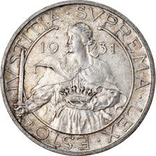 Coin, San Marino, 10 Lire, 1931, Rome, AU(50-53), Silver, KM:10