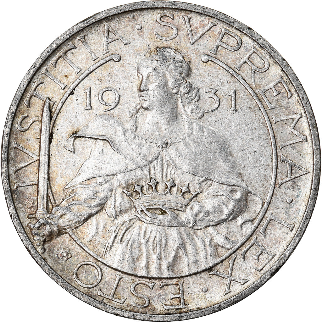 Coin, San Marino, 10 Lire, 1931, Rome, AU(50-53), Silver, KM:10