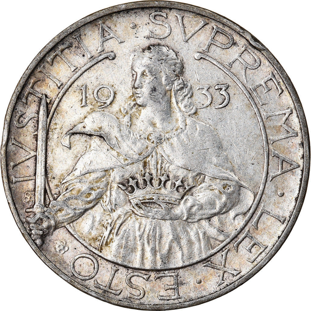 Coin, San Marino, 10 Lire, 1933, Rome, EF(40-45), Silver, KM:10