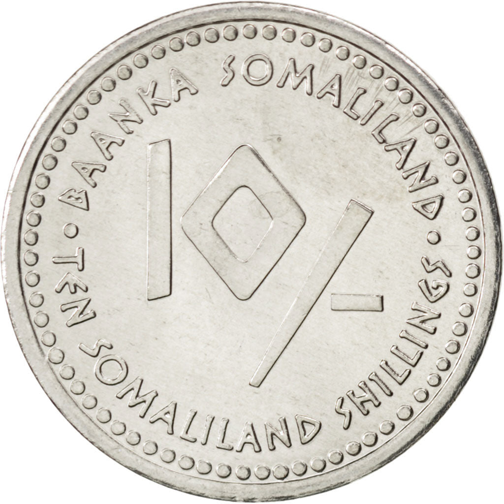 Somaliland, 10 Shillings, 2006, KM #14, MS(63), Stainless steel, 24.9, 5.50