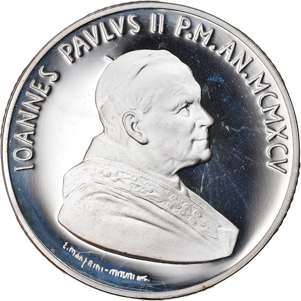 Coin, VATICAN CITY, John Paul II, 10000 Lire, 1995, Roma, MS(65-70), Silver