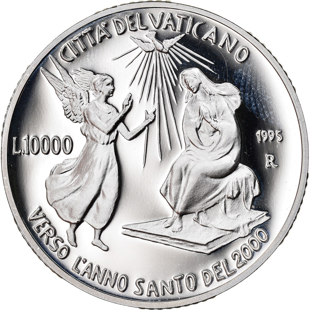 Münze, Vatikanstadt, John Paul II, 10000 Lire, 1995, Roma, STGL, Silber, KM:260