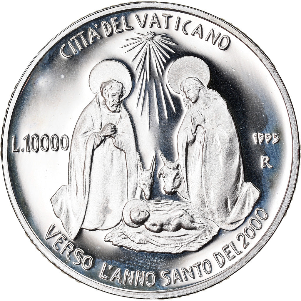 Moneta, CITTÀ DEL VATICANO, John Paul II, 10000 Lire, 1995, Roma, FDC, Argento