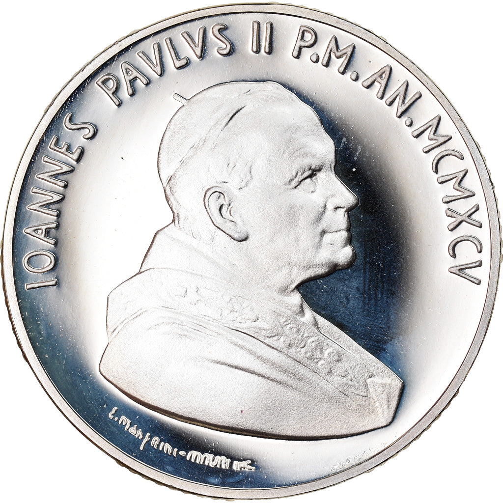 Coin, VATICAN CITY, John Paul II, 10000 Lire, 1995, Roma, MS(65-70), Silver