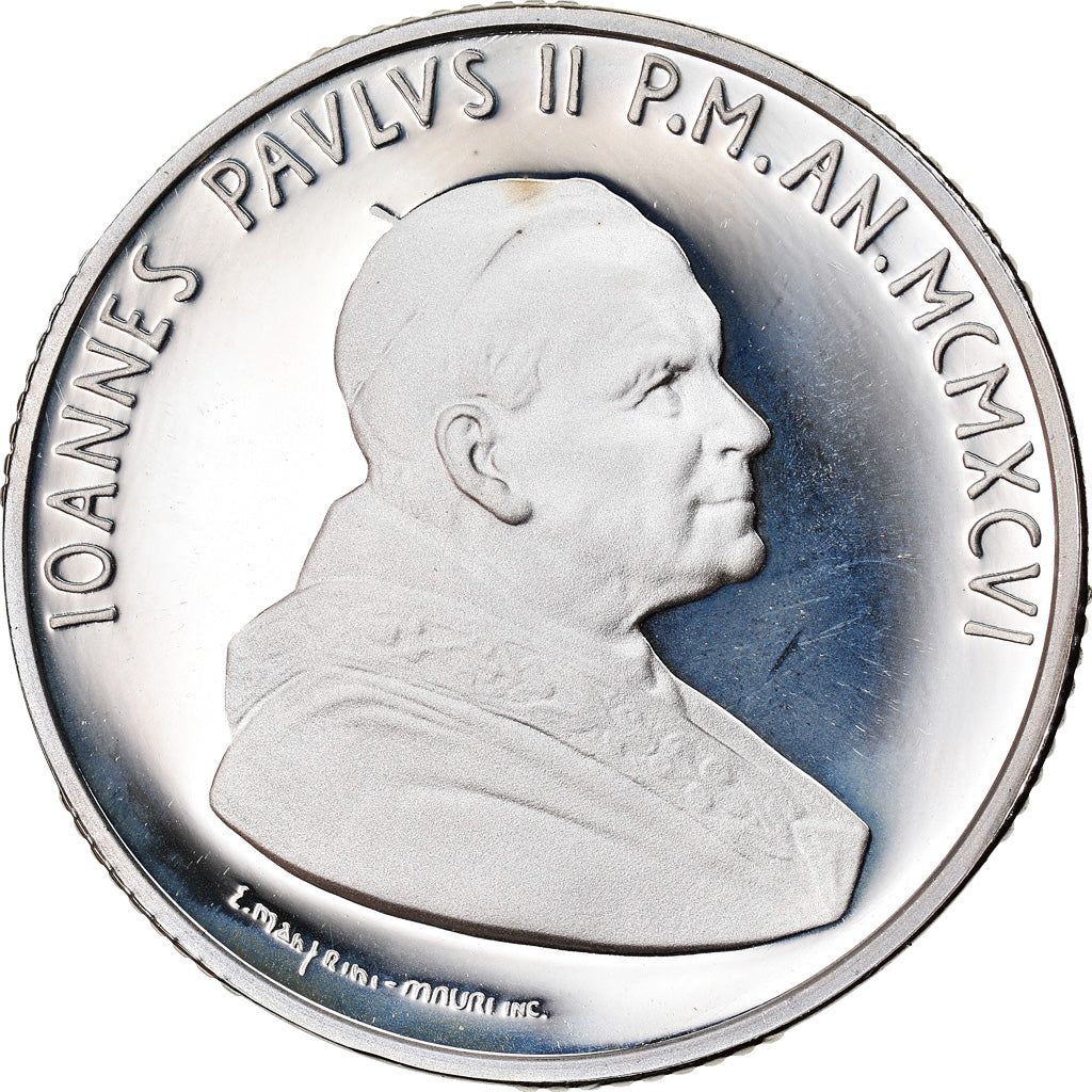 Monnaie, Cité du Vatican, John Paul II, 10000 Lire, 1996, Roma, FDC, Argent