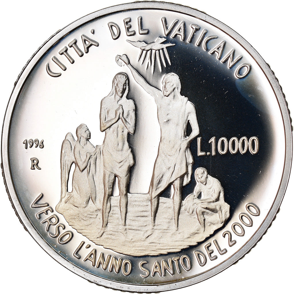 Monnaie, Cité du Vatican, John Paul II, 10000 Lire, 1996, Roma, FDC, Argent
