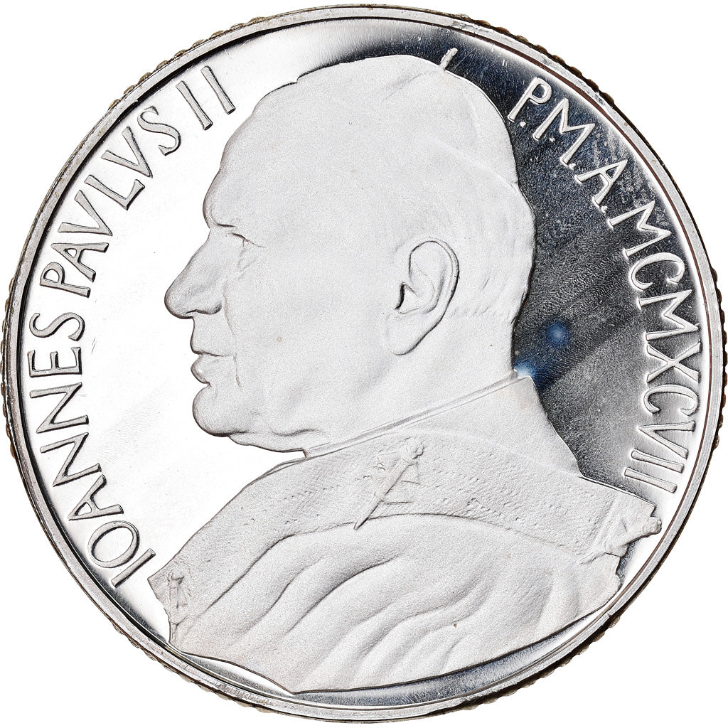 Coin, VATICAN CITY, John Paul II, 10000 Lire, 1997, Roma, MS(65-70), Silver