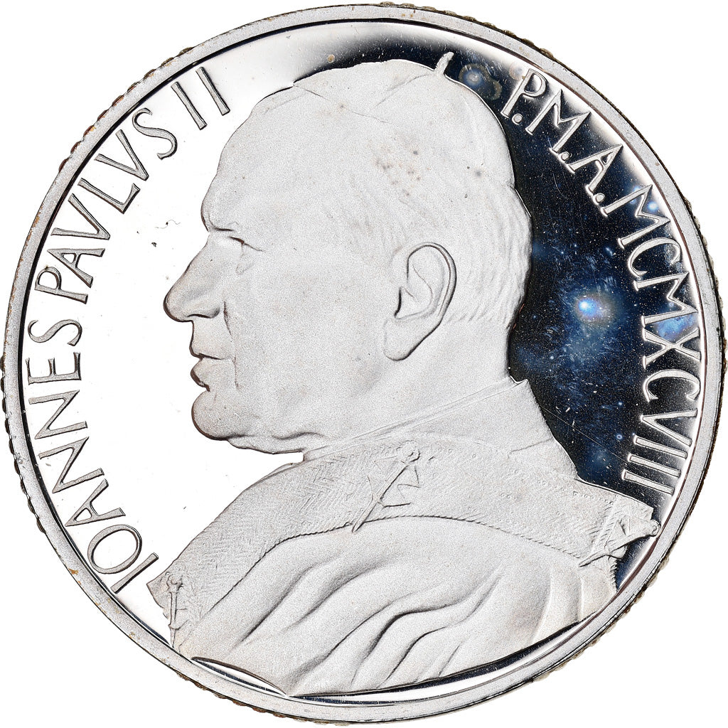 Coin, VATICAN CITY, John Paul II, 10000 Lire, 1998, Roma, MS(65-70), Silver