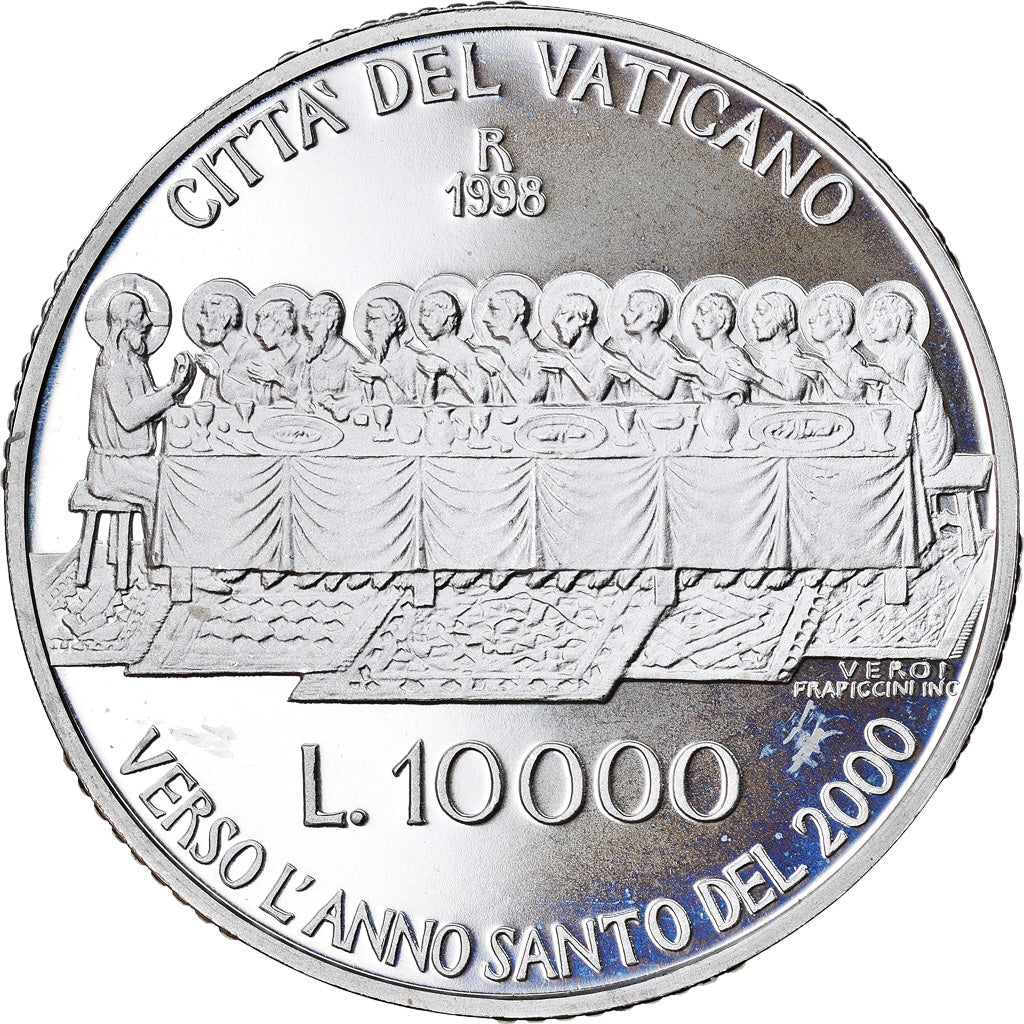 Moneta, CITTÀ DEL VATICANO, John Paul II, 10000 Lire, 1998, Roma, FDC, Argento