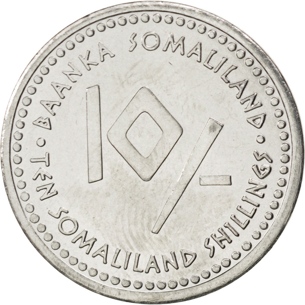 Somaliland, 10 Shillings, 2006, KM #16, MS(63), Stainless steel, 24.9, 5.05