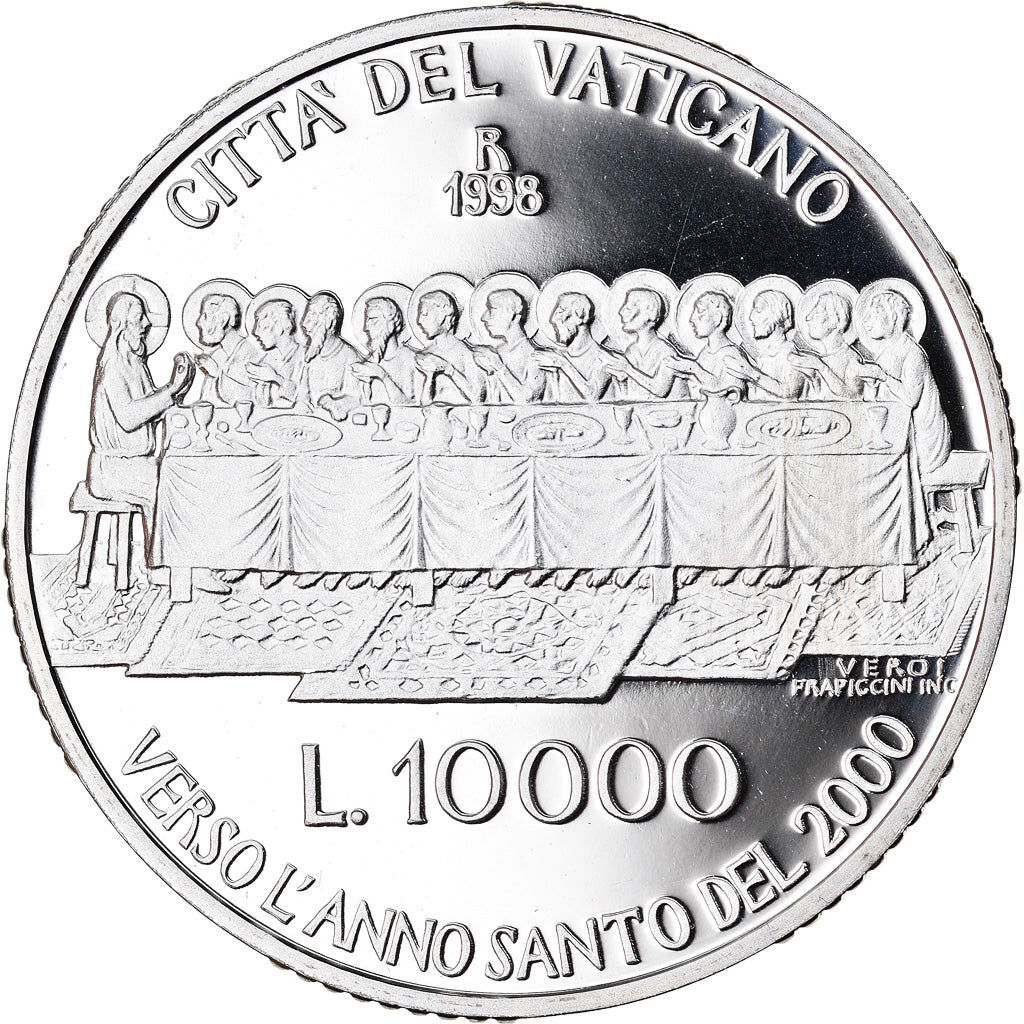Moneta, CITTÀ DEL VATICANO, John Paul II, 10000 Lire, 1998, Roma, FDC, Argento