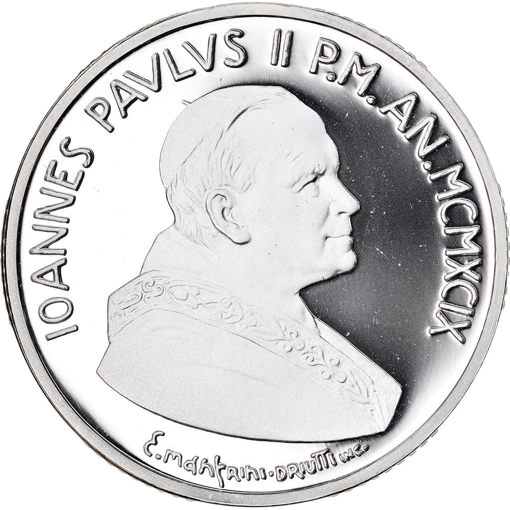 Coin, VATICAN CITY, John Paul II, 10000 Lire, 1999, Rome, MS(65-70), Silver