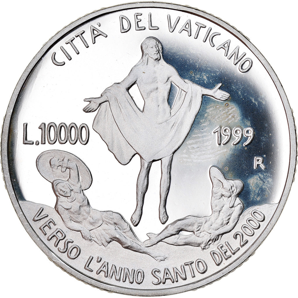 Moneta, CITTÀ DEL VATICANO, John Paul II, 10000 Lire, 1999, Rome, FDC, Argento