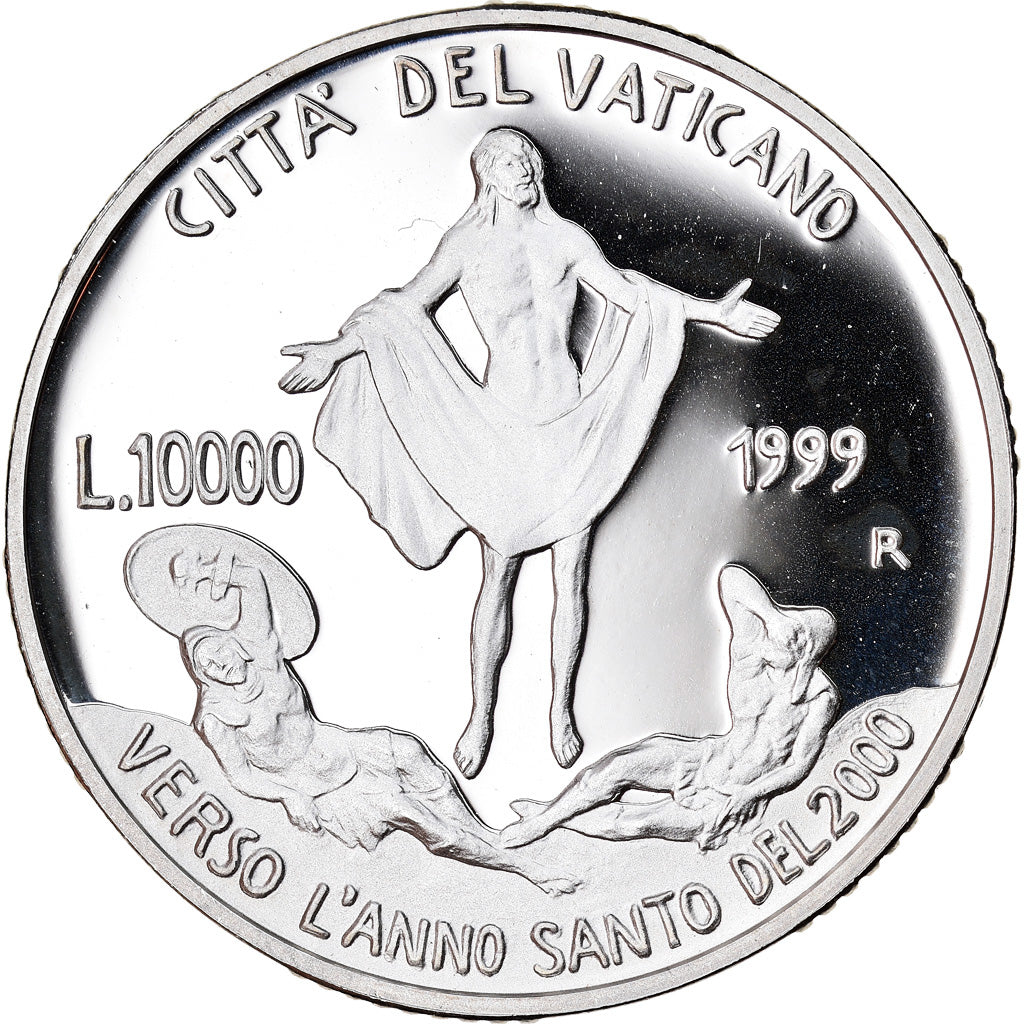 Coin, VATICAN CITY, John Paul II, 10000 Lire, 1999, Rome, MS(65-70), Silver