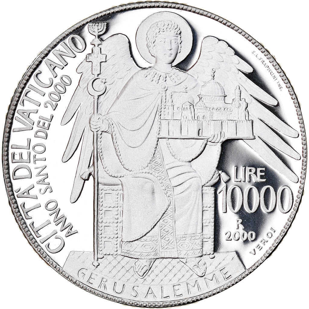 Coin, VATICAN CITY, John Paul II, 10000 Lire, 2000, Roma, MS(65-70), Silver