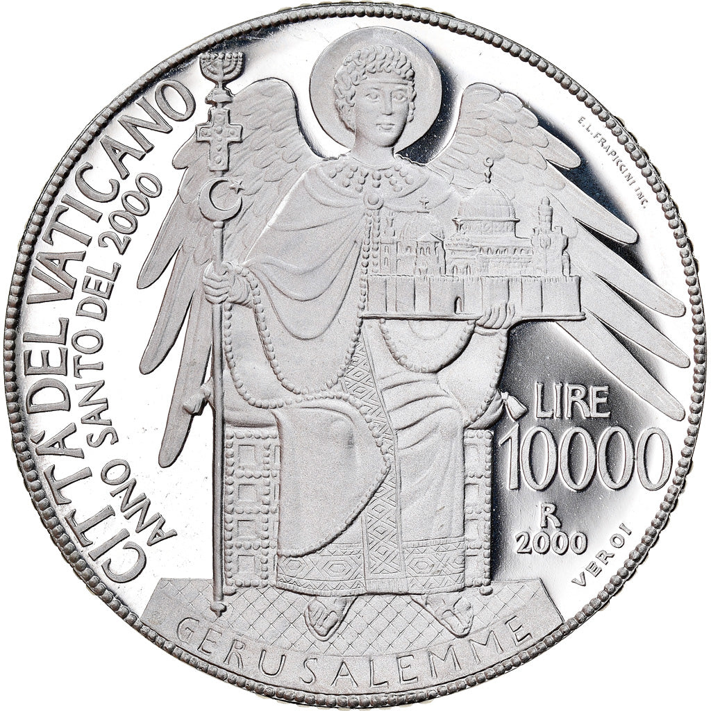 Coin, VATICAN CITY, John Paul II, 10000 Lire, 2000, Roma, MS(65-70), Silver