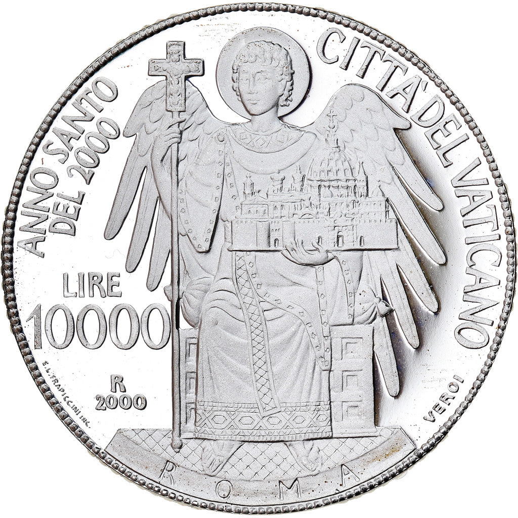 Coin, VATICAN CITY, John Paul II, 10000 Lire, 2000, Rome, MS(65-70), Silver