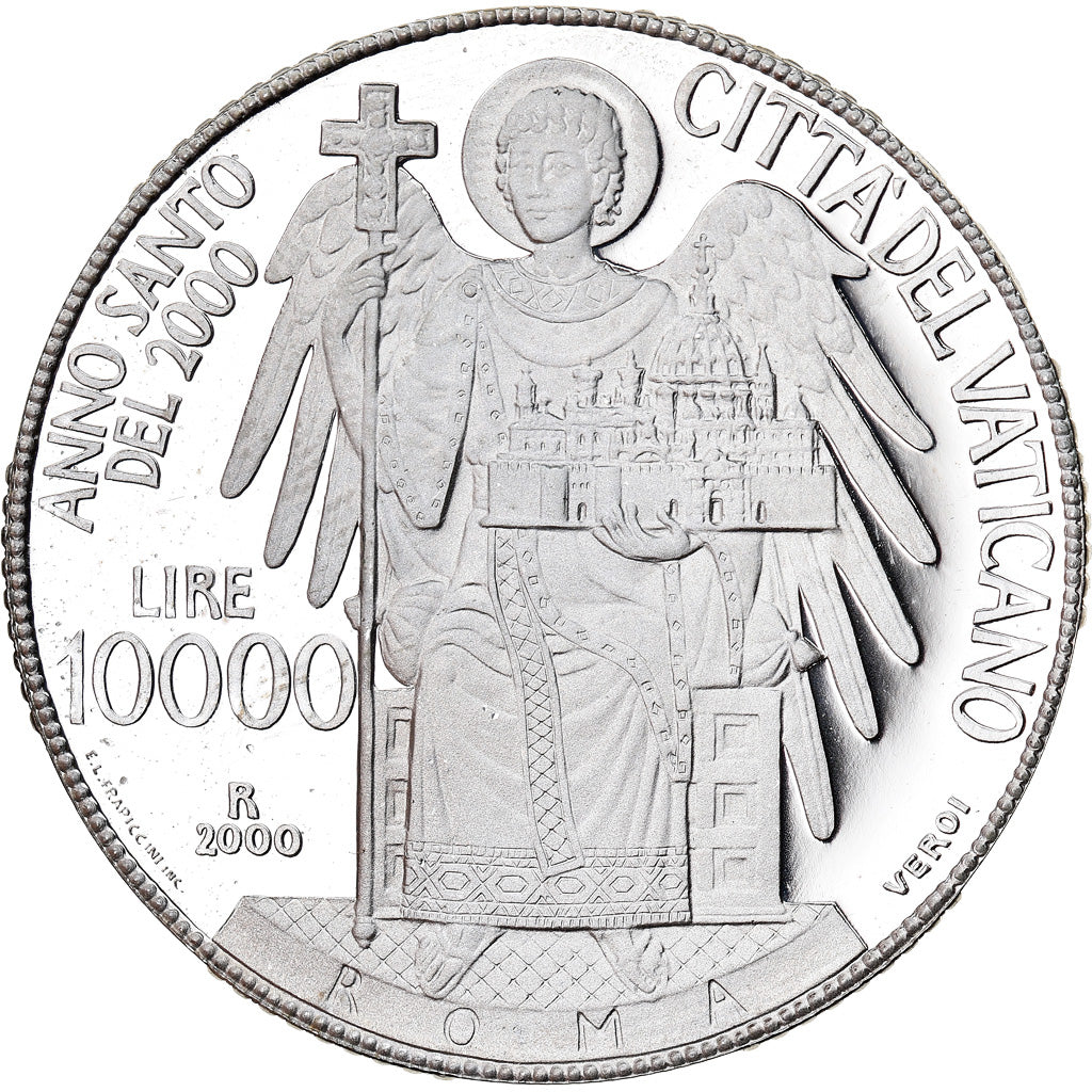 Coin, VATICAN CITY, John Paul II, 10000 Lire, 2000, Rome, MS(65-70), Silver