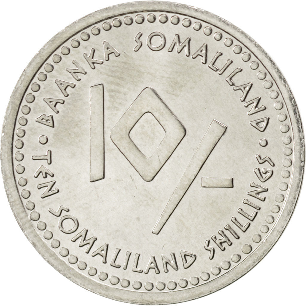 Somaliland, 10 Shillings, 2006, KM #17, MS(63), Stainless steel, 24.9, 4.81