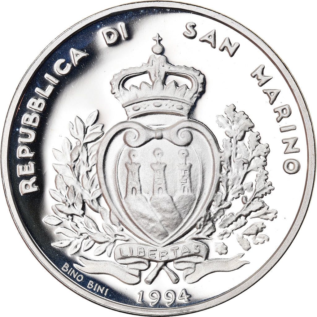 Coin, San Marino, 1000 Lire, 1994, Rome, MS(65-70), Silver, KM:318