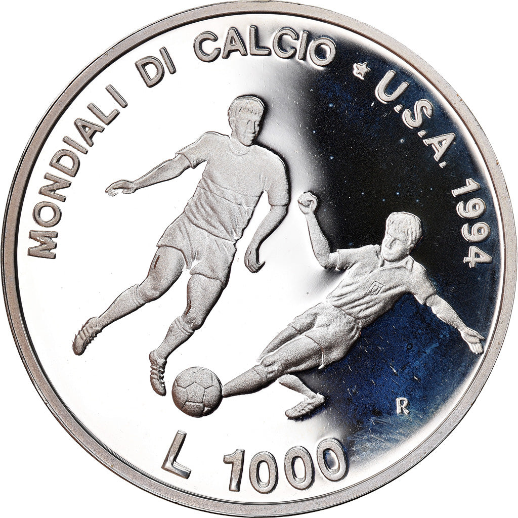 Coin, San Marino, 1000 Lire, 1994, Rome, MS(65-70), Silver, KM:318