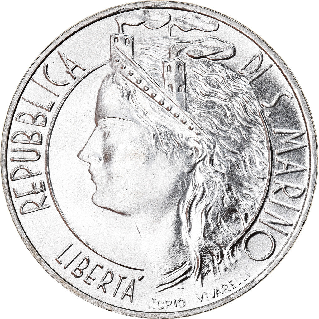 Coin, San Marino, 1000 Lire, 1986, Rome, MS(65-70), Silver, KM:197