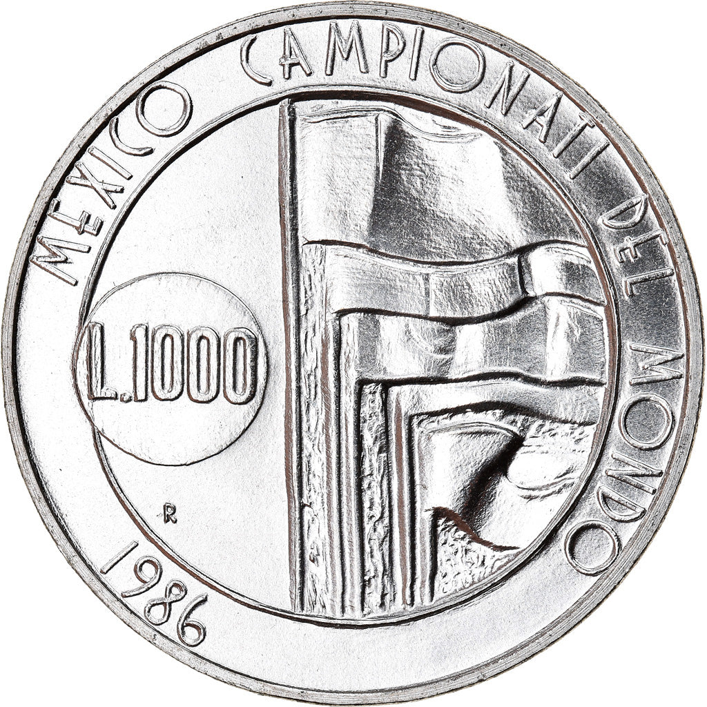 Coin, San Marino, 1000 Lire, 1986, Rome, MS(65-70), Silver, KM:197