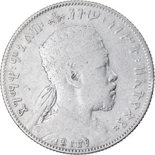 Moneta, Etiopia, Menelik II, 1/2 Birr, 1897, Paris, MB, Argento, KM:4
