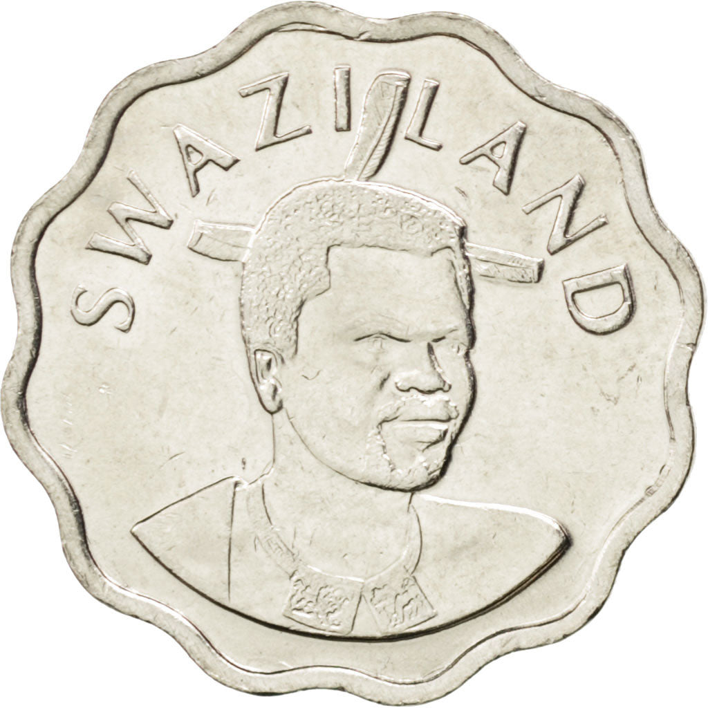 SWAZILAND, 5 Cents, 2002, British Royal Mint, KM #48, MS(63), Copper-Nickel,...