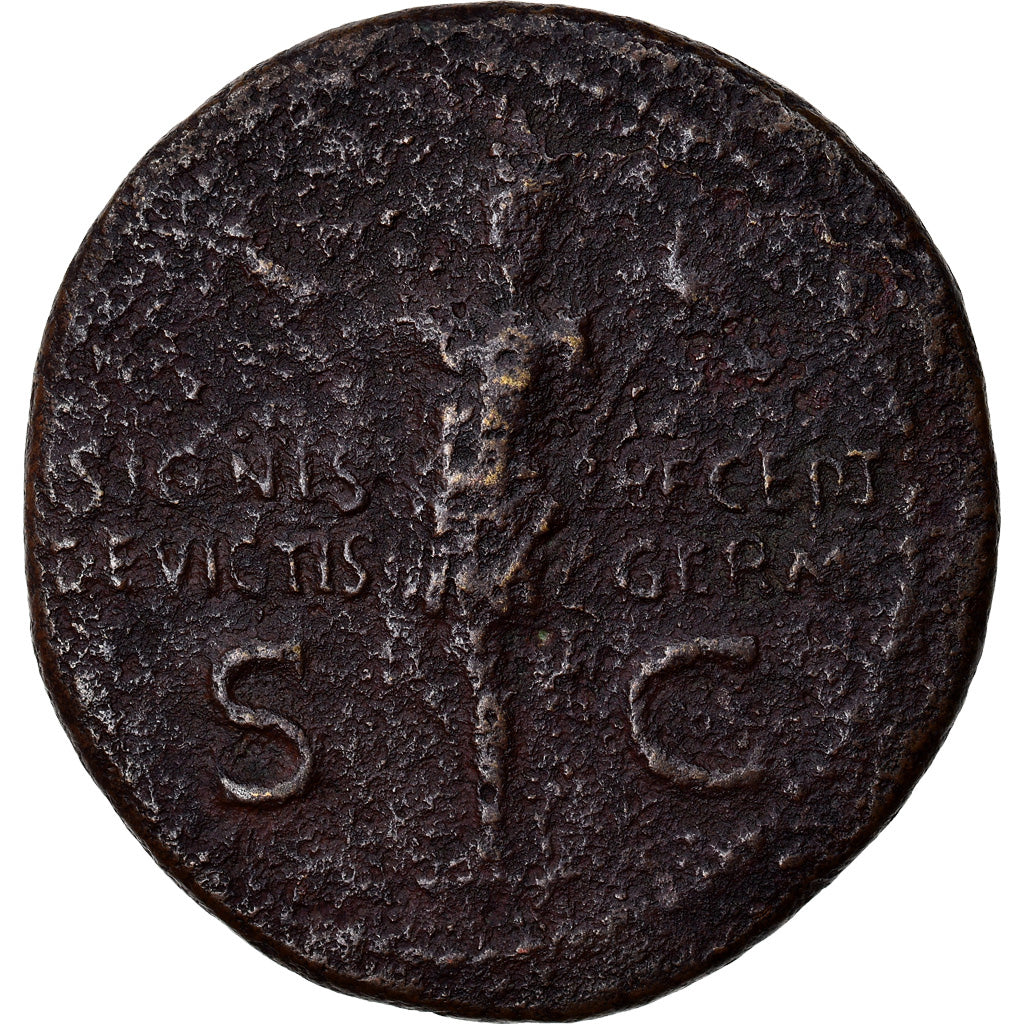 Coin, Germanicus, Dupondius, Roma, VF(30-35), Bronze, Cohen:7
