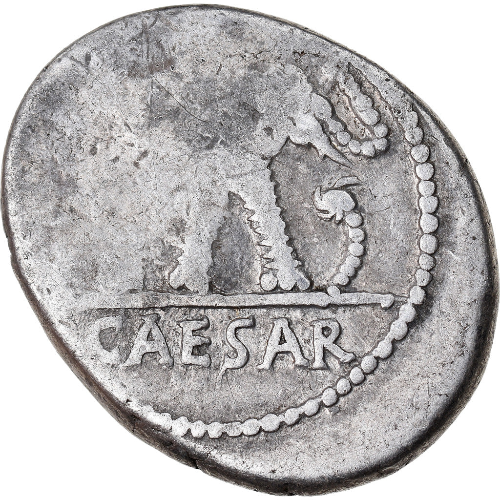 Moneta, Julius Caesar, Denarius, Rome, MB+, Argento, Crawford:443/1