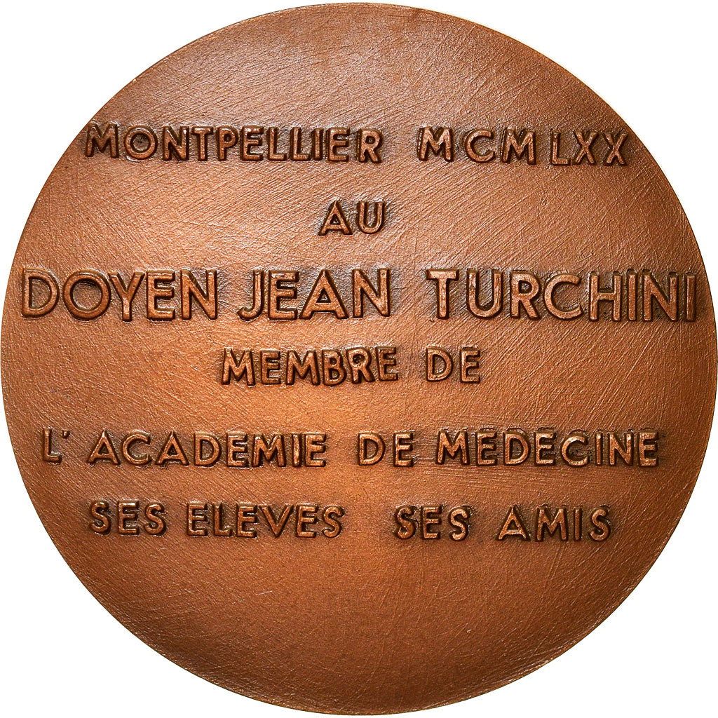 France, Medal, Jean Turchini, Montpellier, Medicine, 1971, quéry, MS(63)