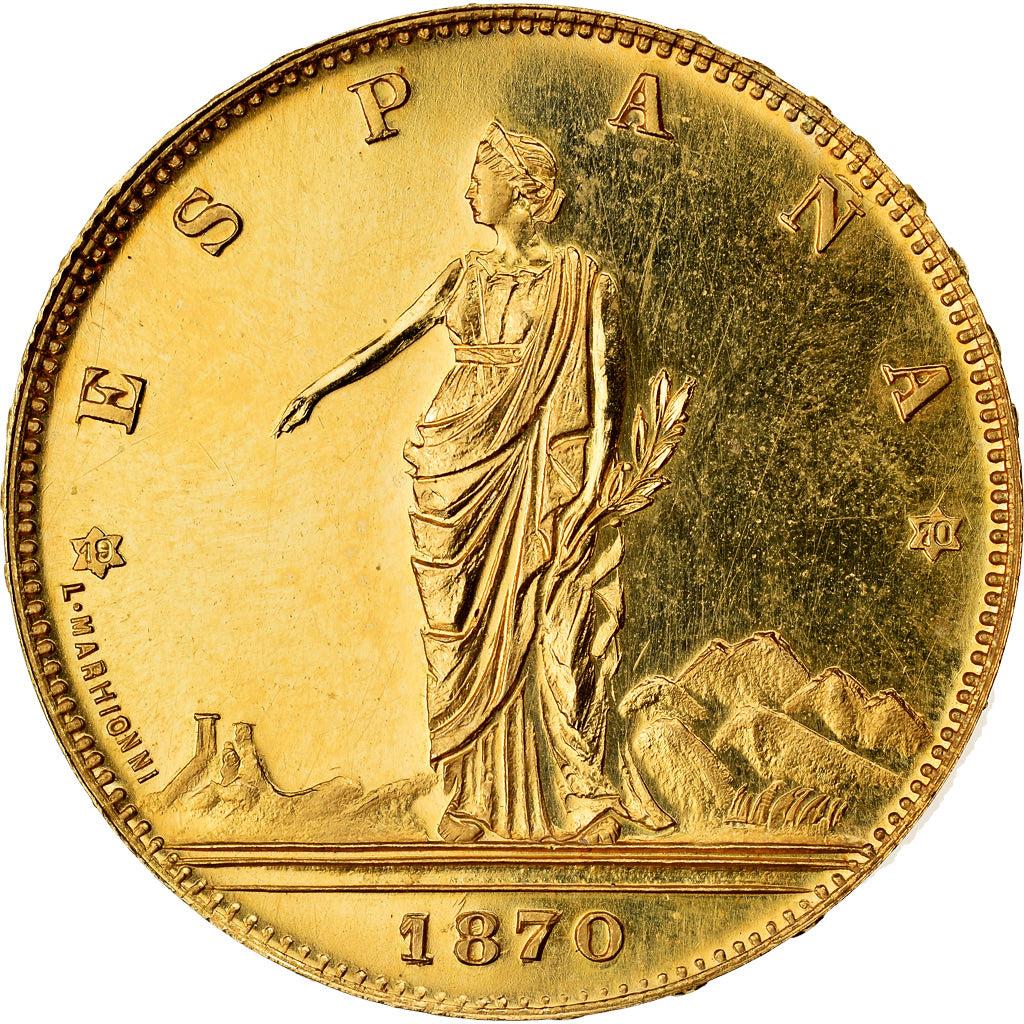 Coin, Spain, 100 Pesetas, 1970, Madrid, Official restrike, MS(60-62), Gold
