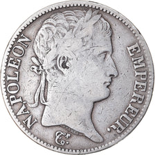 Moeda, França, Napoléon I, 5 Francs, 1812, Roma, VF(20-25), Prata, KM:694.13