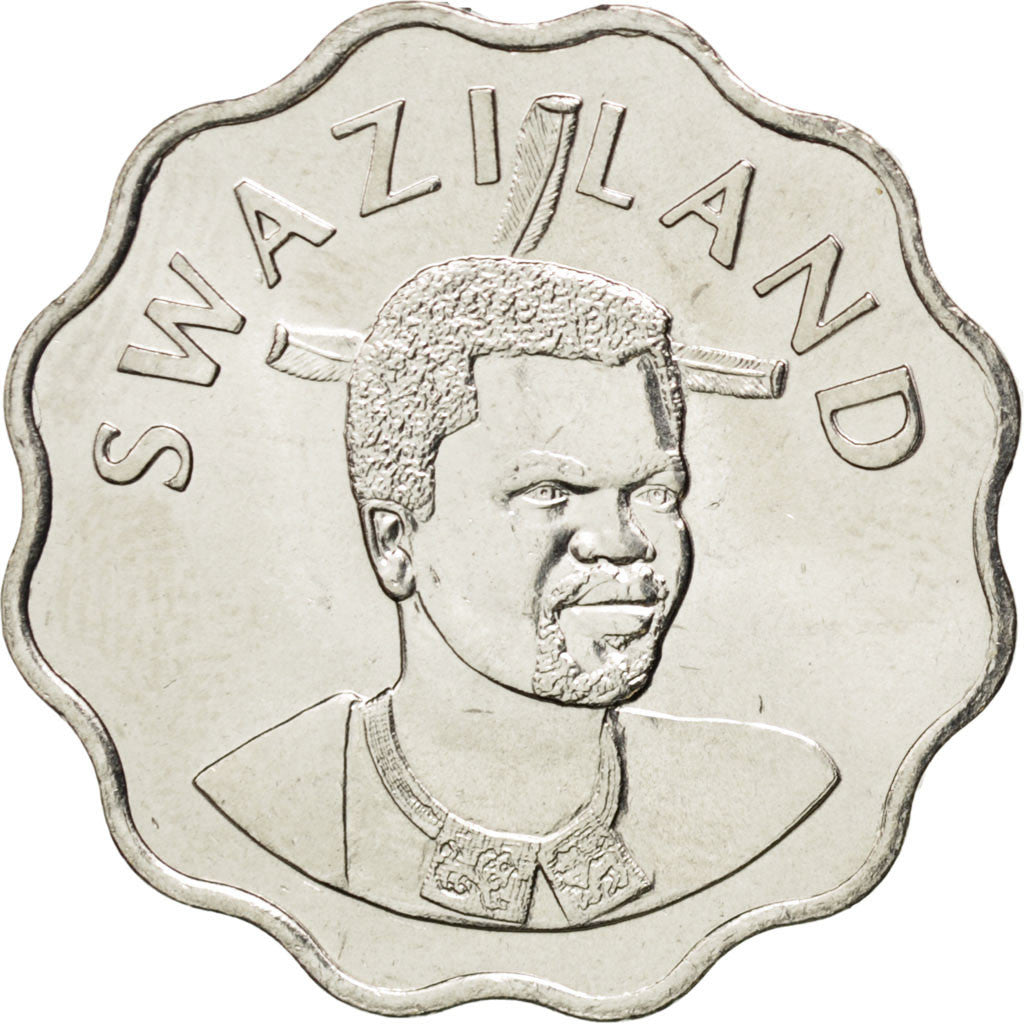 SWAZILAND, 20 Cents, 2002, British Royal Mint, KM #50.2, MS(63), Copper-Nickel,.