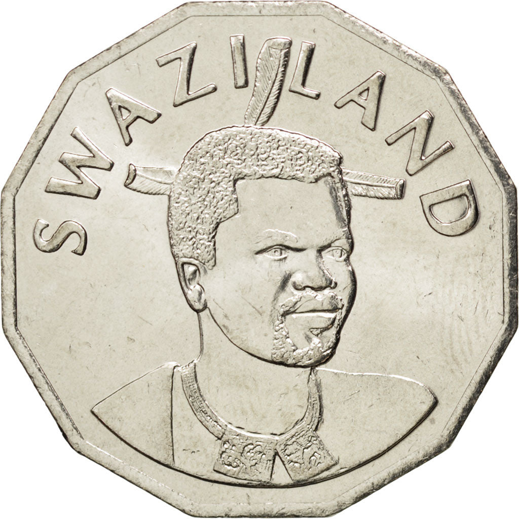 SWAZILAND, 50 Cents, 1998, British Royal Mint, KM #52, MS(63), Copper-Nickel,...