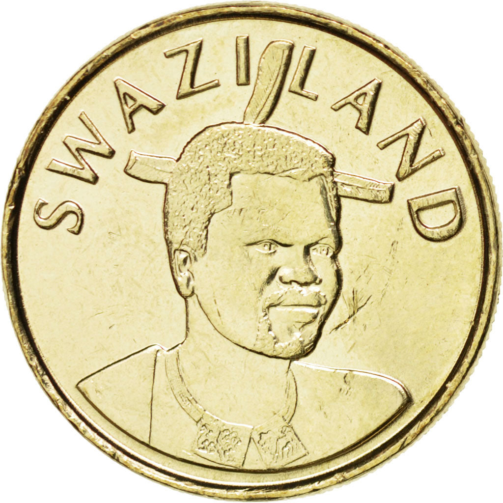 SWAZILAND, Lilangeni, 2003, KM #45, MS(63), Brass, 22.5, 9.49