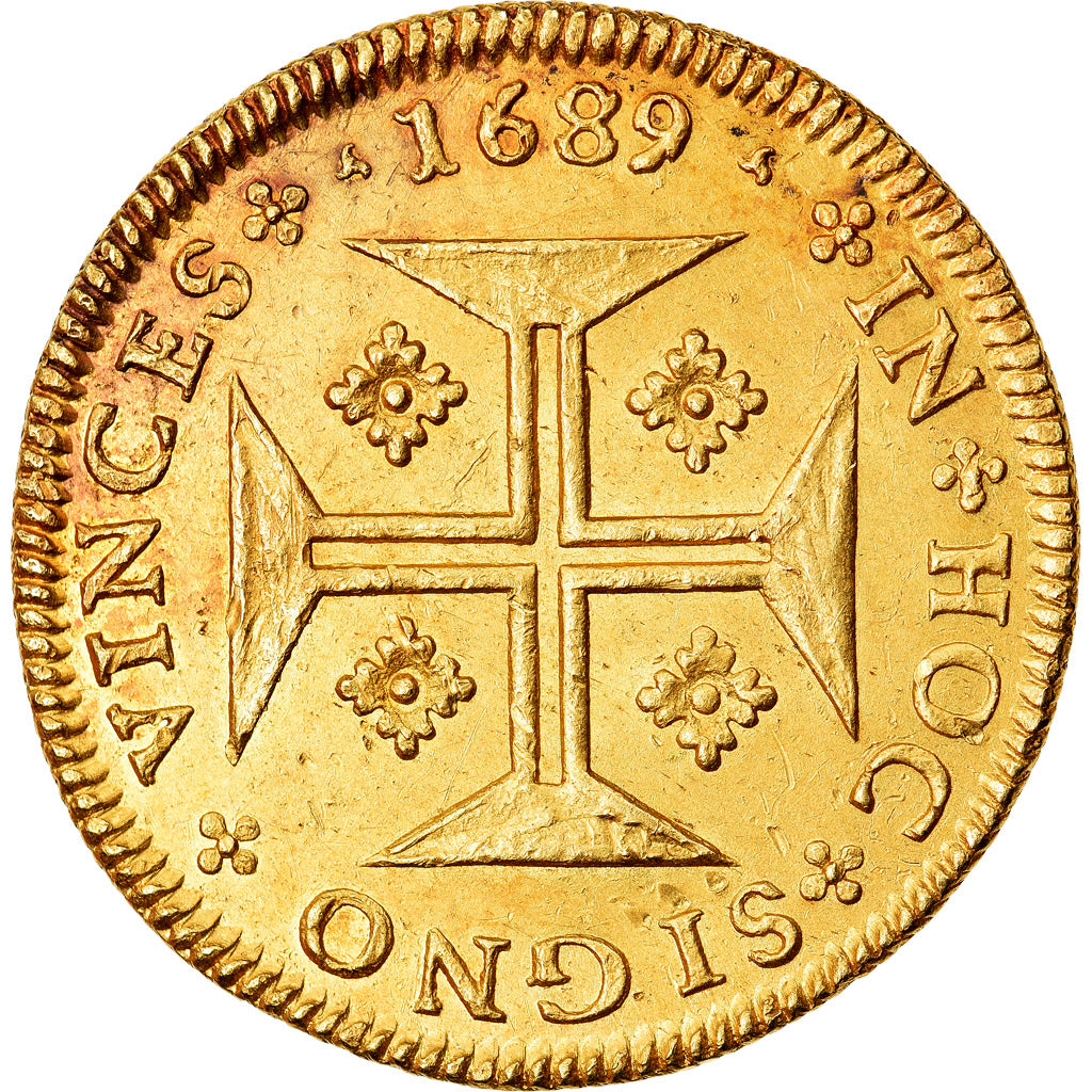 Moneda, Portugal, Pedro II, 4000 Reis, 1689, Porto, SC, Oro, KM:156