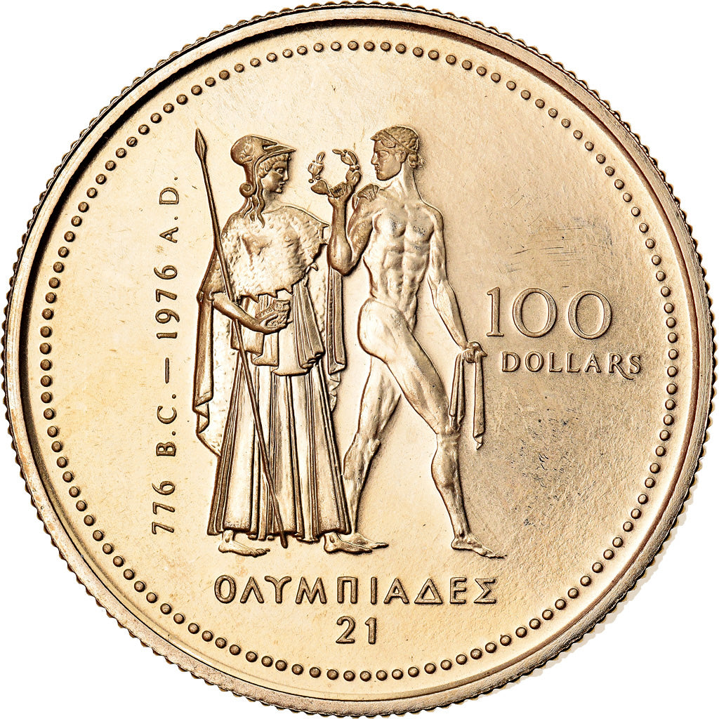 Monnaie, Canada, Elizabeth II, 100 Dollars, 1976, Royal Canadian Mint, Ottawa