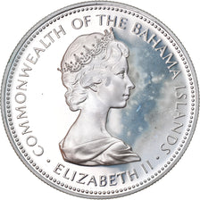 Moneda, Bahamas, Elizabeth II, Dollar, 1973, Franklin Mint, U.S.A., FDC, Plata