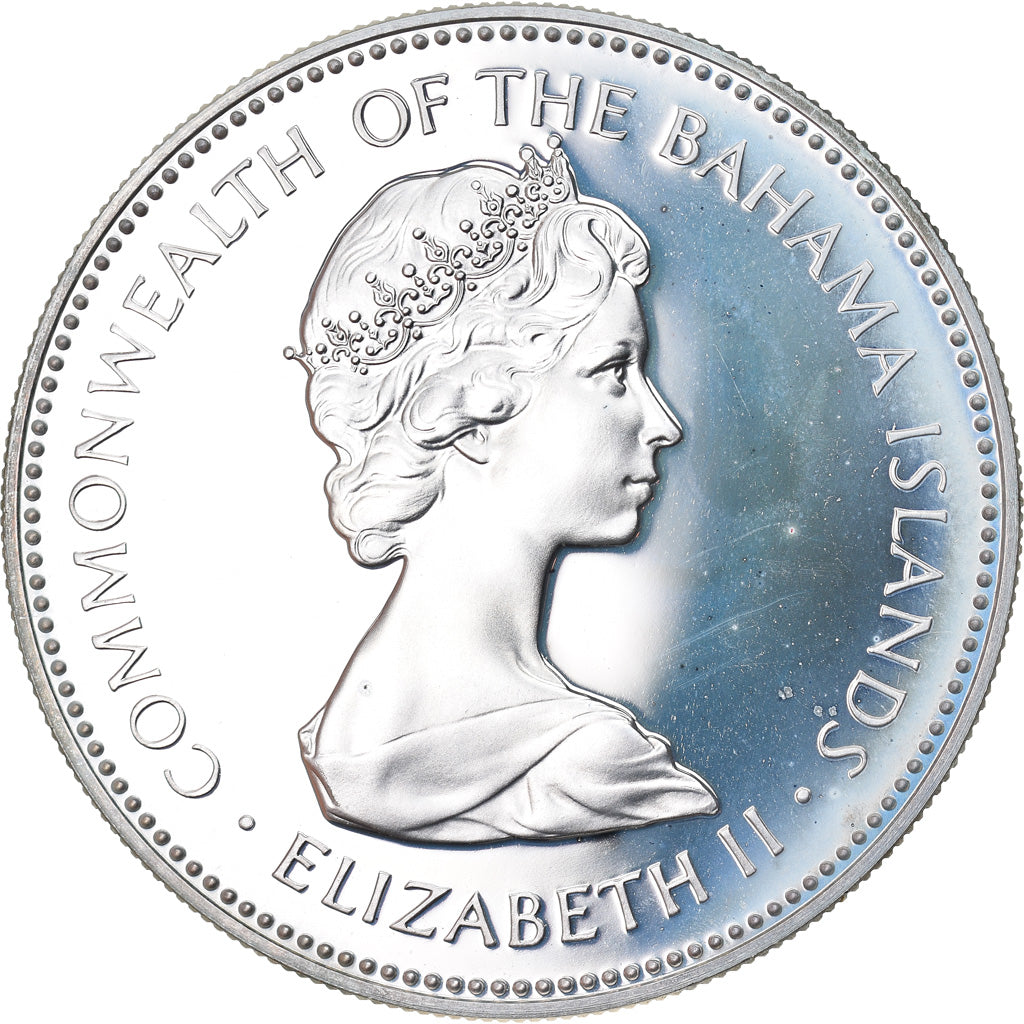 Coin, Bahamas, Elizabeth II, 2 Dollars, 1973, Franklin Mint, U.S.A., MS(63)