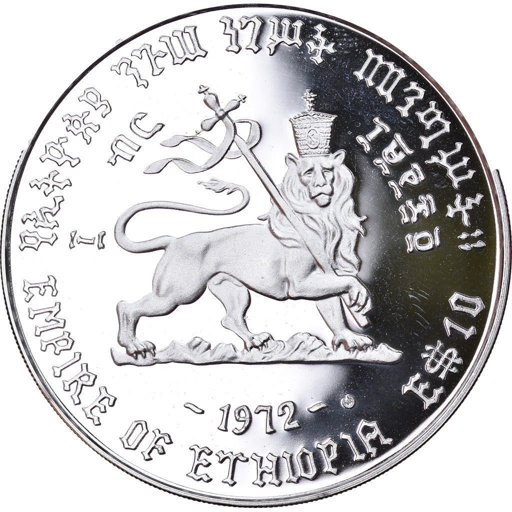 Coin, Ethiopia, Haile Selassie, 10 Dollars, Paris, MS(65-70), Silver, KM:53