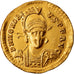 Moneta, Honorius, Solidus, Constantinople, AU(50-53), Złoto, RIC:8