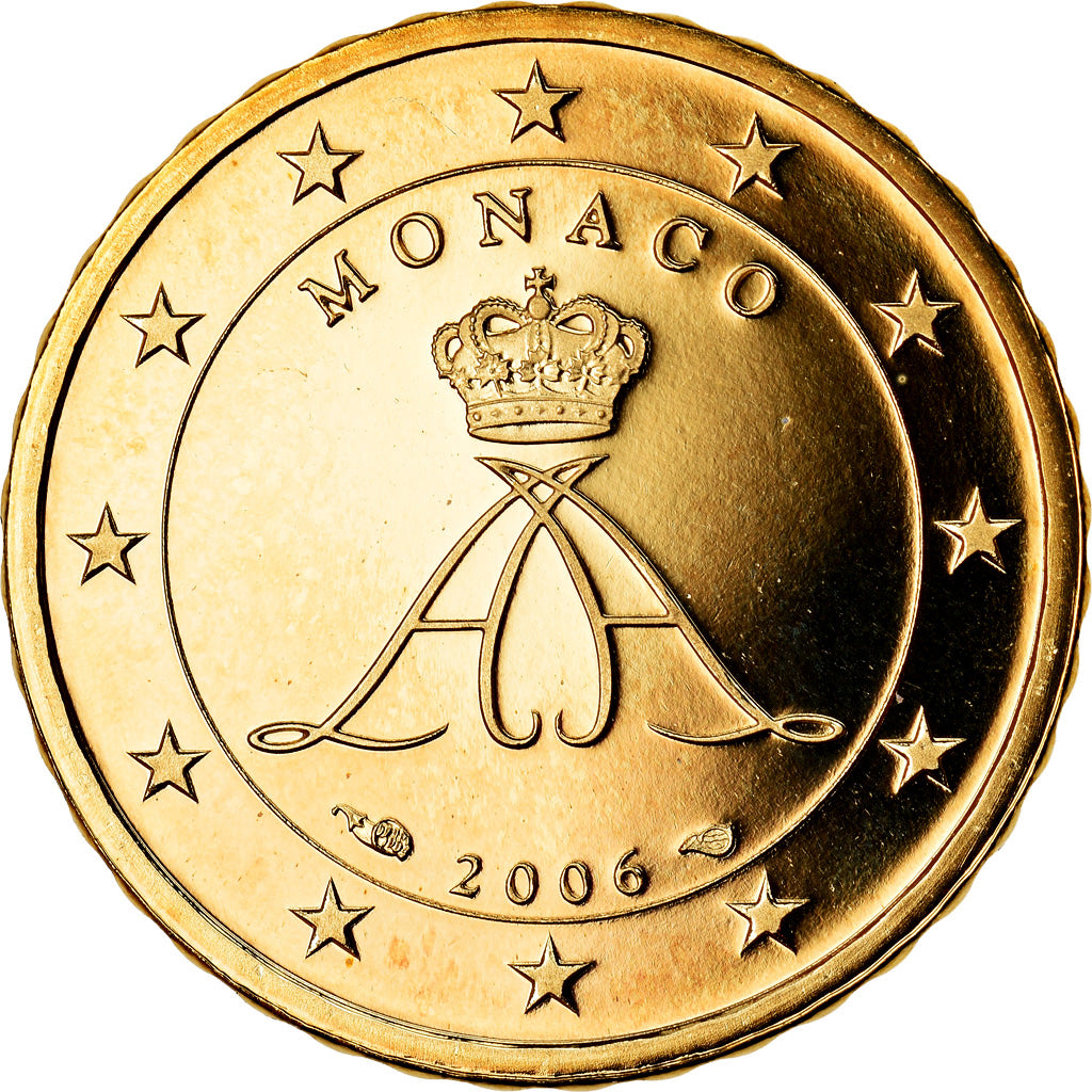 Monaco, 10 Euro Cent, 2006, Paris, Proof, MS(65-70), Mosiądz, KM:181