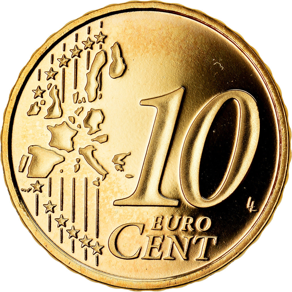 Monaco, 10 Euro Cent, 2006, Paris, Proof, MS(65-70), Mosiądz, KM:181